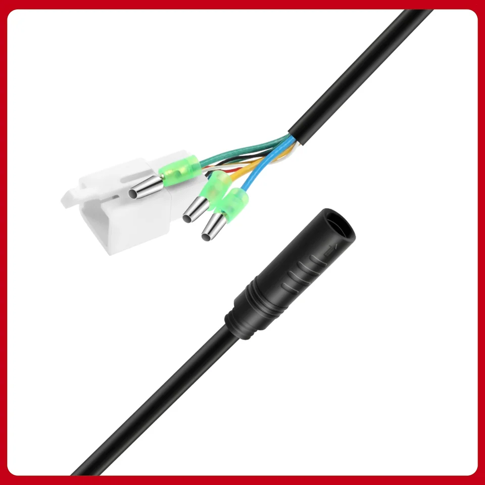 9 PIN EBIKE Wheel Hub Motor Cable, E-BIKE Extension Wire with Waterproof Port, 60cm/120cm, Golden and SM Plug Optional - Detail Angle #06