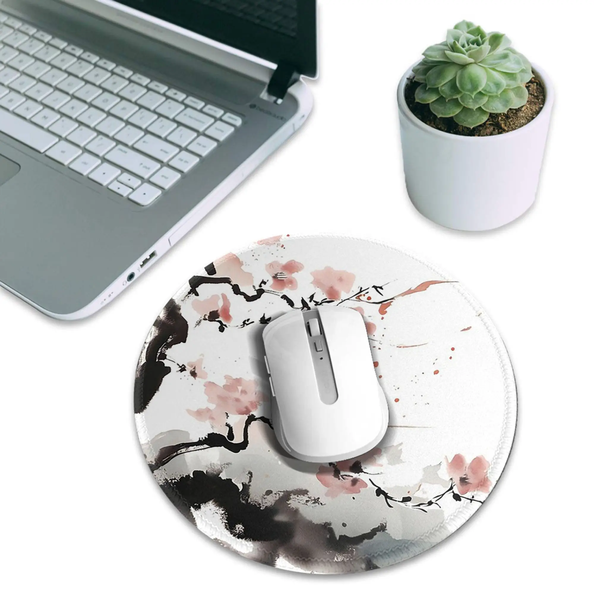 Japanese Sakura Floral Cherry Blossom Branch Mouse Pad Computer Keyboard Mouse Mat Laptop Desk Mat Office Accessories Table Mats