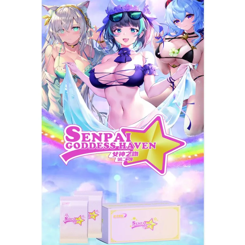 2023 New Goddess Story Senpai Heaven 2 Cards Bikini Sexy Girl Card Child Kids Gift Game Cards Table Toys For Family Christmas