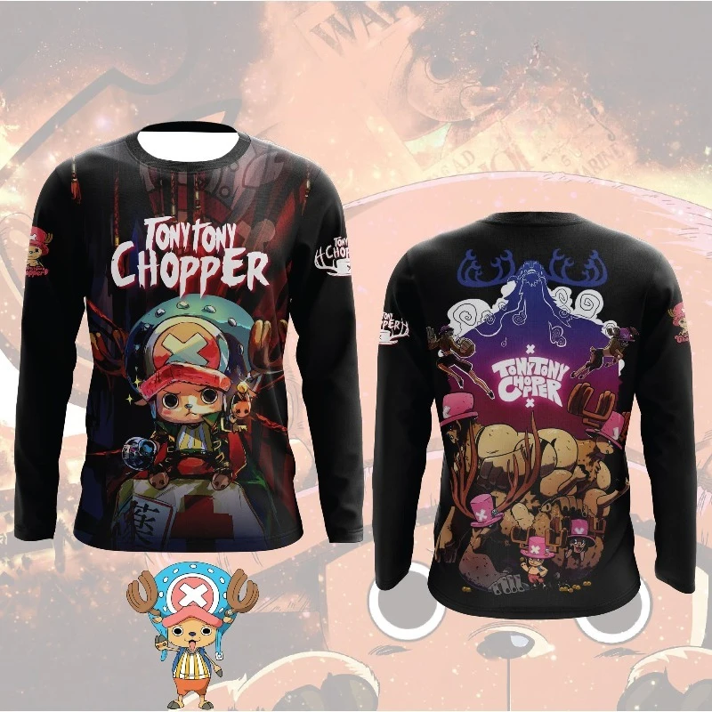 

Мужская футболка с длинным рукавом и 3D-принтом «Аниме One Piece: Тони Тони Чоппер», модная, в темном готическом стиле, уличная одежда для любителей аниме