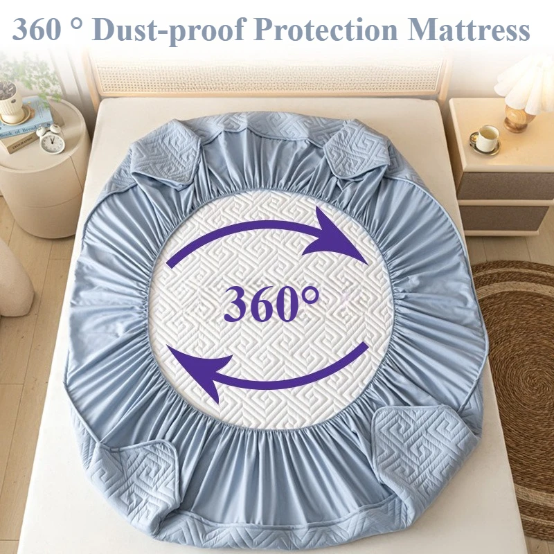 رشاقته مبطن المنزل المجهزة السرير/غطاء المرتبة تنفس حامي المجهزة غطاء سرير 90/120/135/150180/200lençol De Cama De Casal