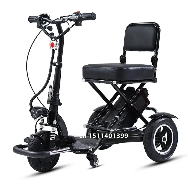 EU warehouse 3-7 days 48V12A 40-50KM Folding Electric Tricycle Seniors Mobility Scooters disabled Three Wheeler Trike