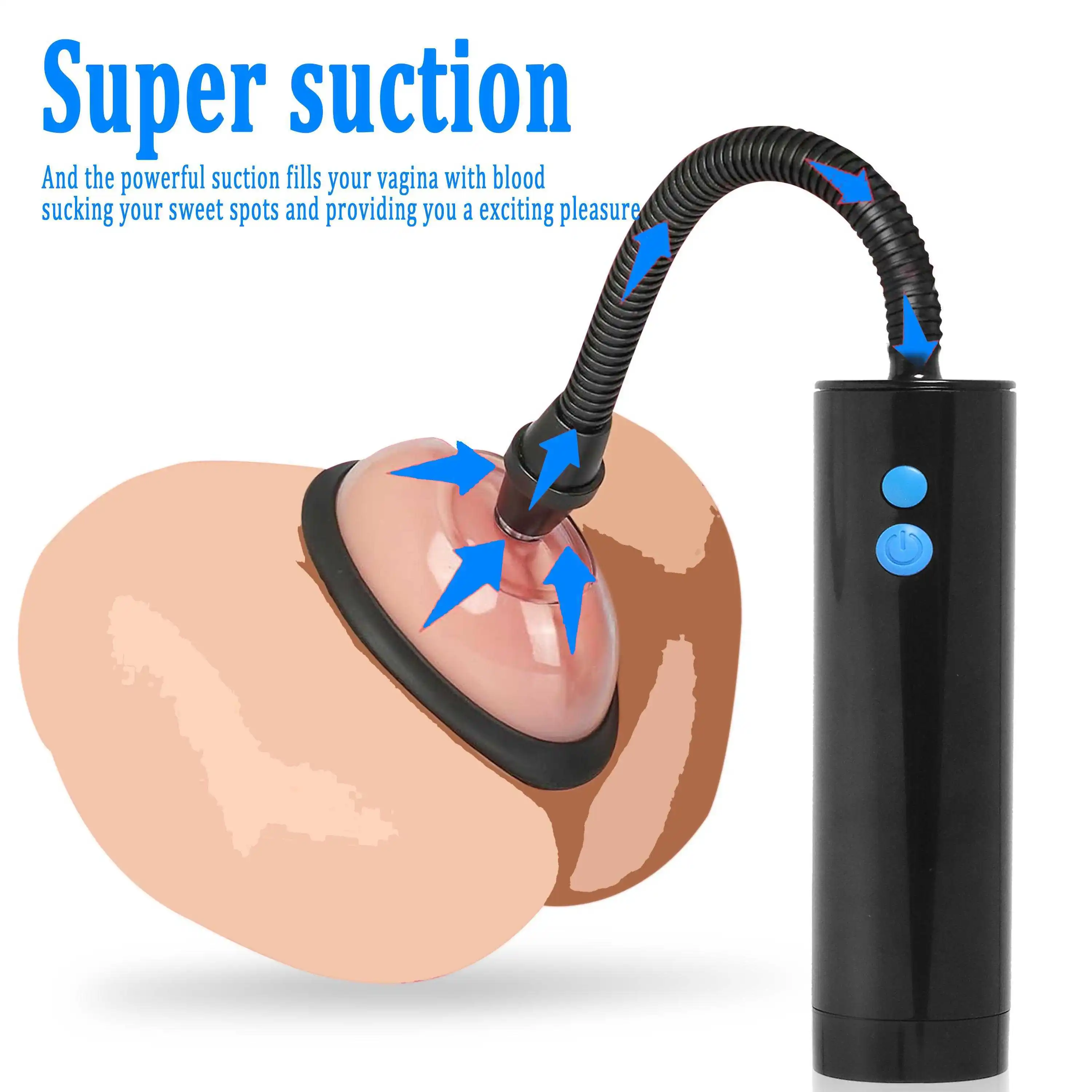 New Electric Pussy Pump Vagina Clitoris Sucker Breast Messager Nipple Enlarge Vacuum Pump Cover SM Sex Toys for Women Adult Toys