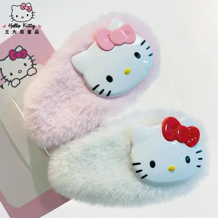 

Hello Kitty Hairpin Girls Hair Accessories Hello Kitty Baby Headdress Girls Plush Hair Clip Top Clip Headwear Plush Gift 2024