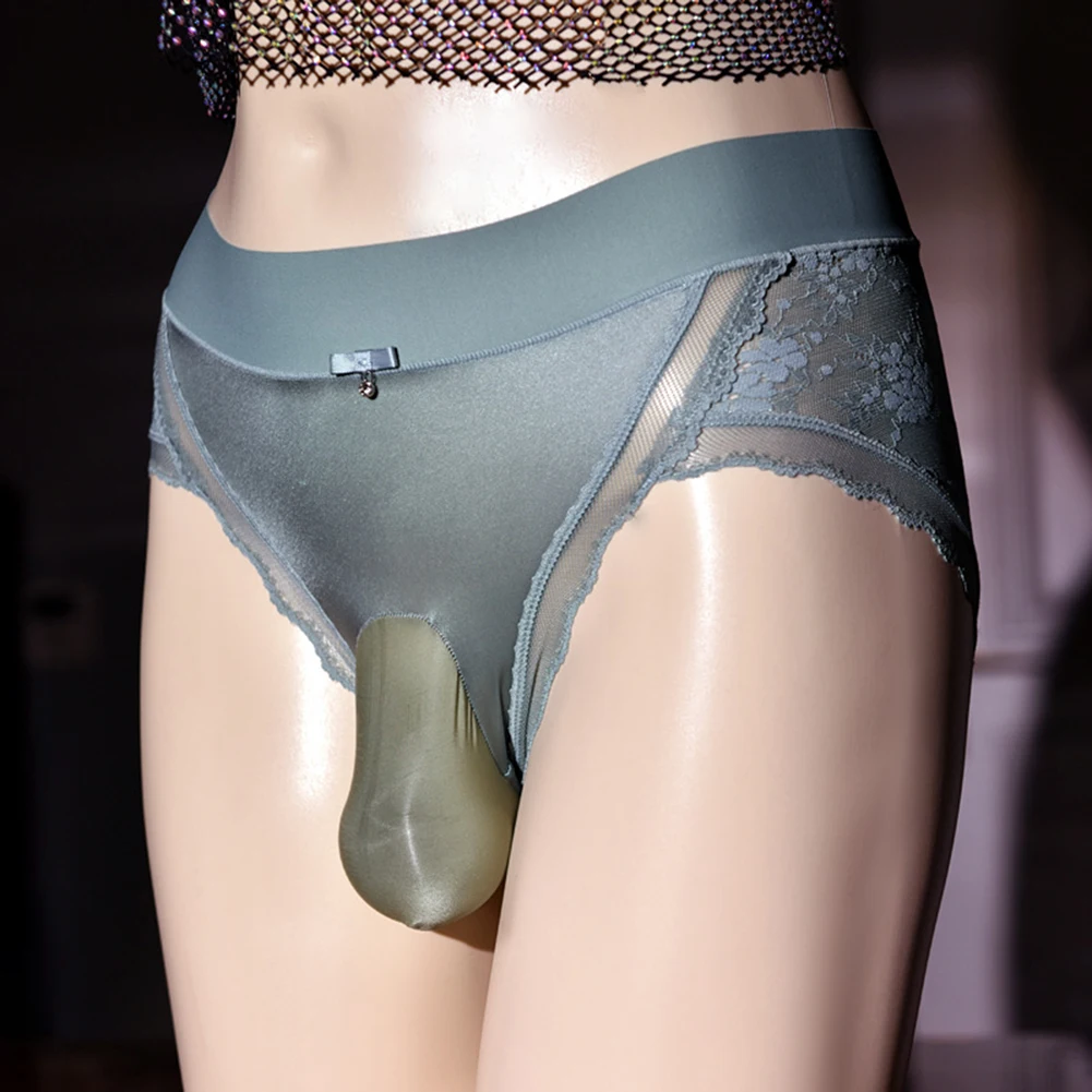 

Men Sexy Lace Underpants Ultra-Thin Mens Sexy Underwear Gay Sissy Pouch Penises Bag Erotic See Through Briefs Male Sexy Panties