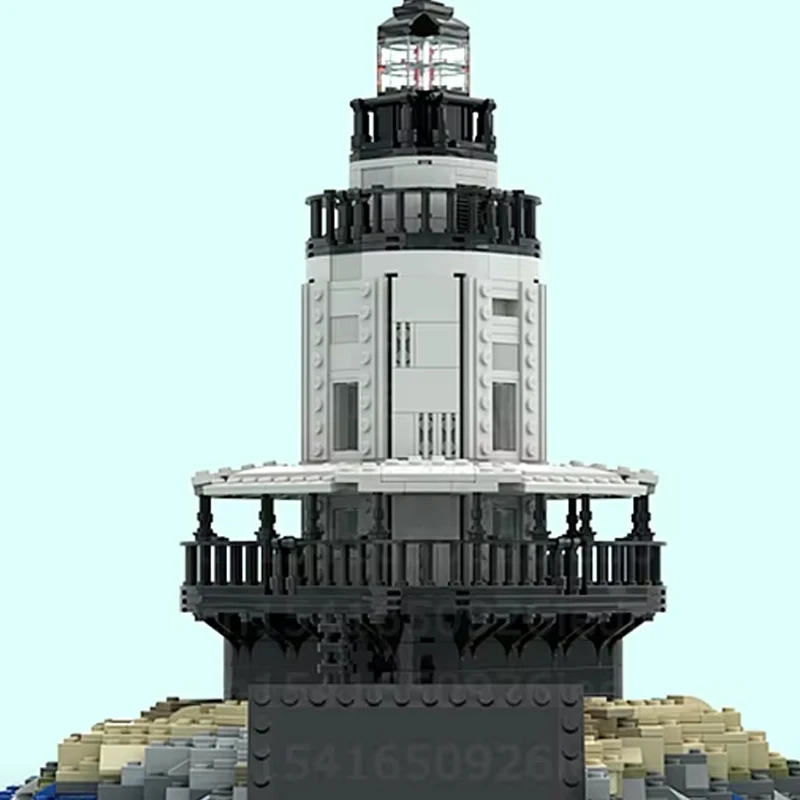 MOC Building Block Lighthouse With Base The Entrance To The Harbour Street View Bricks DIY Assembled Model Toy Holiday Gifts