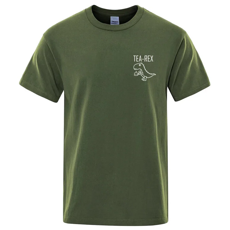 Men's High Quality Cotton Funny Casual Dinosaur Design Printing Summer Cool O-neck for Men T-shirt Male Tees Hip Hop Men Top gallery 2