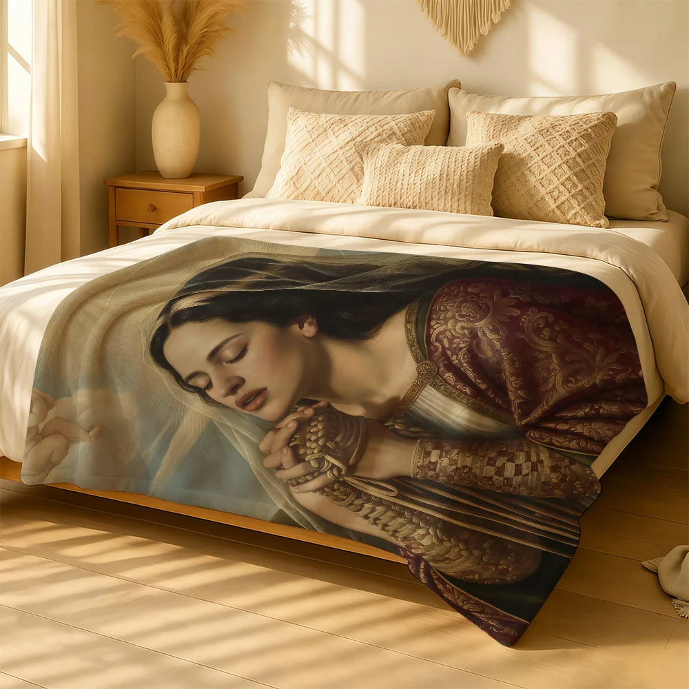 Singer Rosalia Lux Blanket For Soft Warm Knee For Bedroom Living Room Bed Sofa Camping Picnic Office Gift