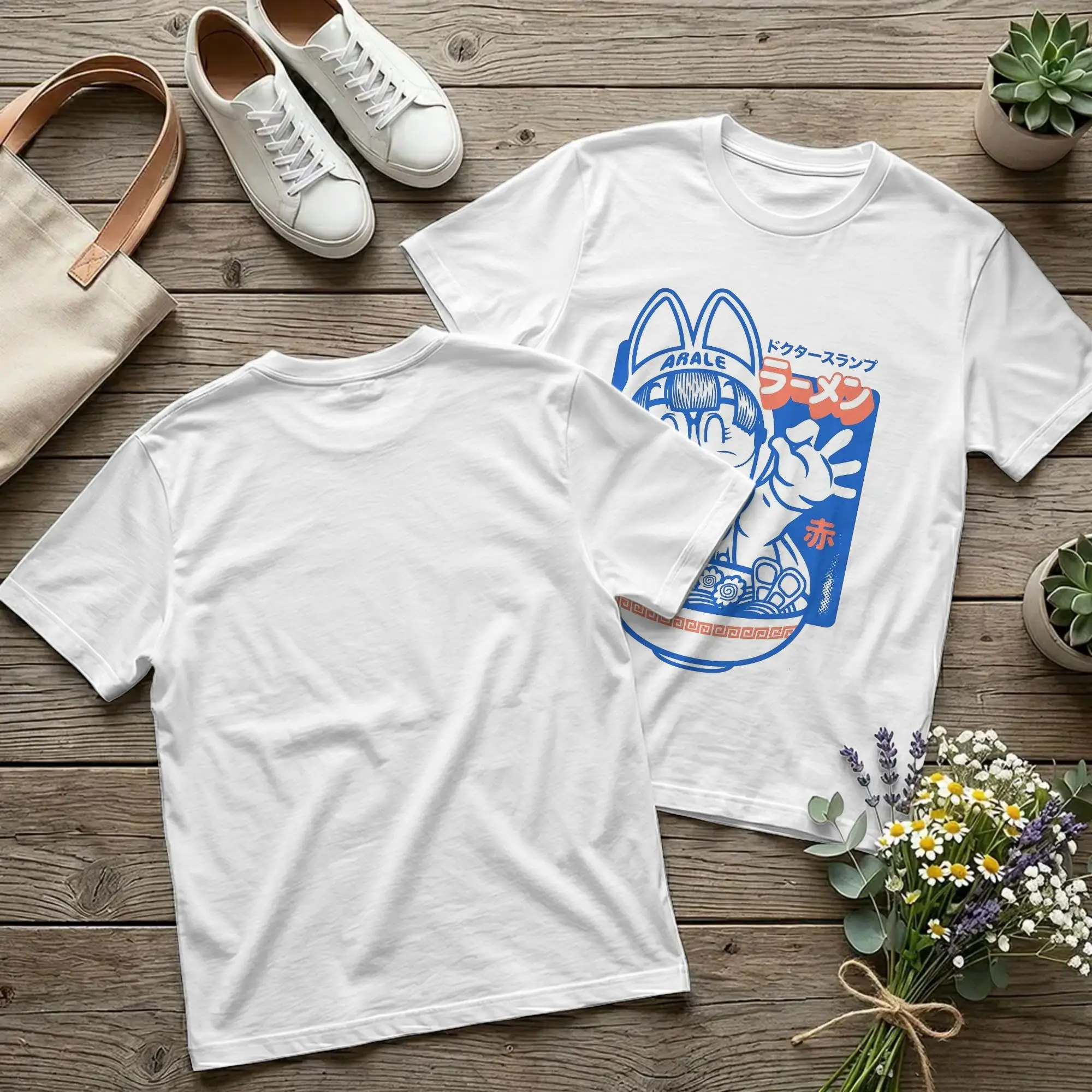 Men Women Arale Anime Cute T Shirts Dr Slump Pure Cotton Clothes Vintage Short Sleeve Round Neck Tees Unique T-Shirt