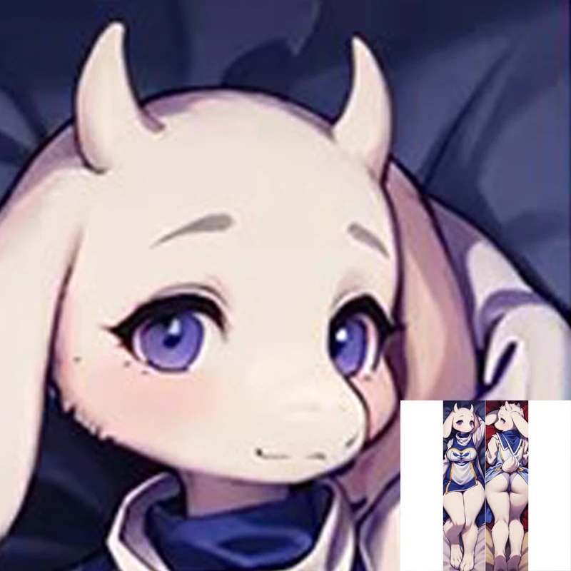 

Dakimakura Anime Pillow Cover Toriel Double Sided Print 2Way Cushion Gifts