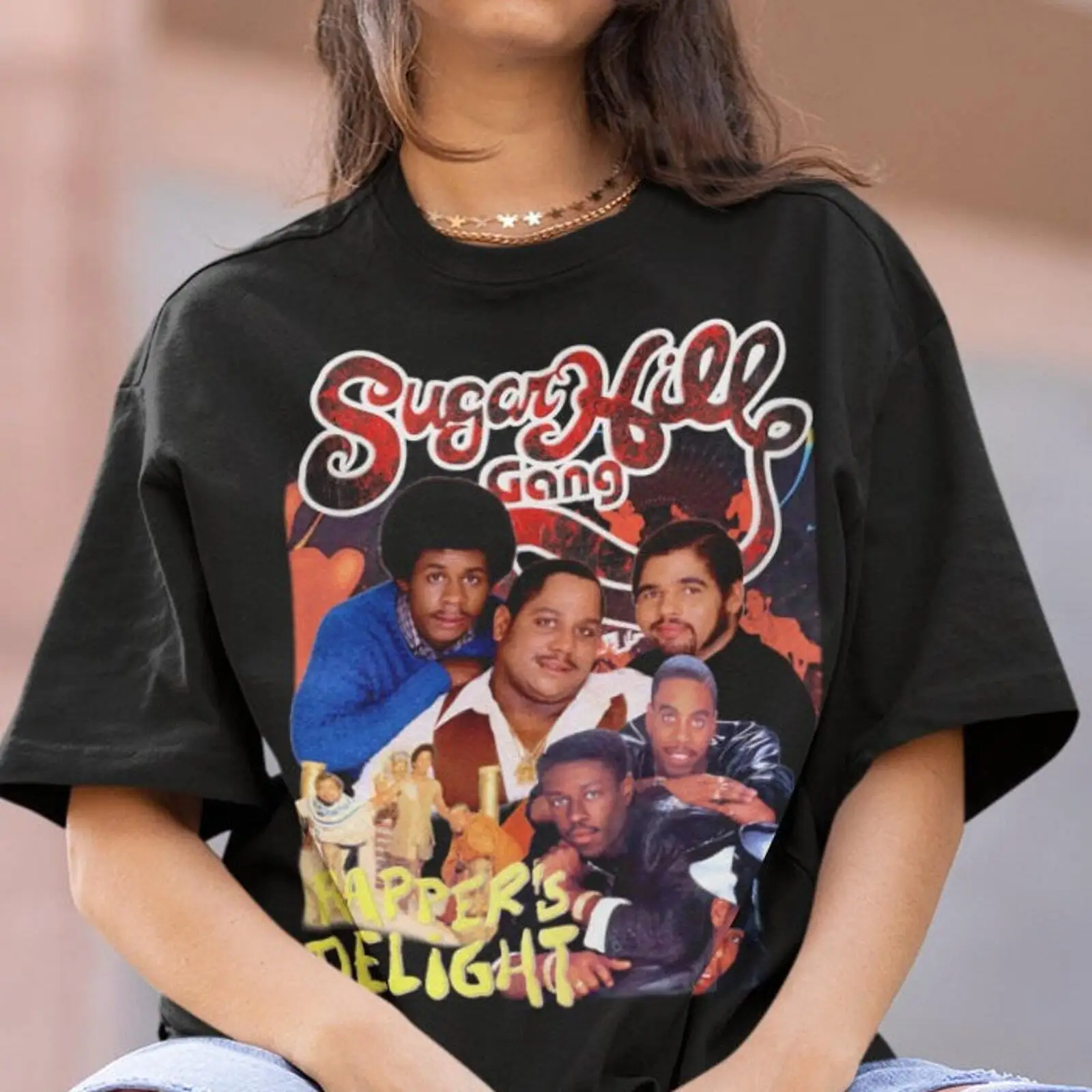 Sugarhill Gang T Shirt 100 Cotton Records Sugar Hill Rappers Delight Hip Hop