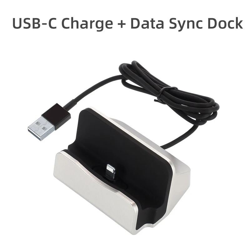 USBC Charge + Data SYNC Dock Station Recharge for USB-C Devices USB Type C Holder Support Type C Secondary Screen