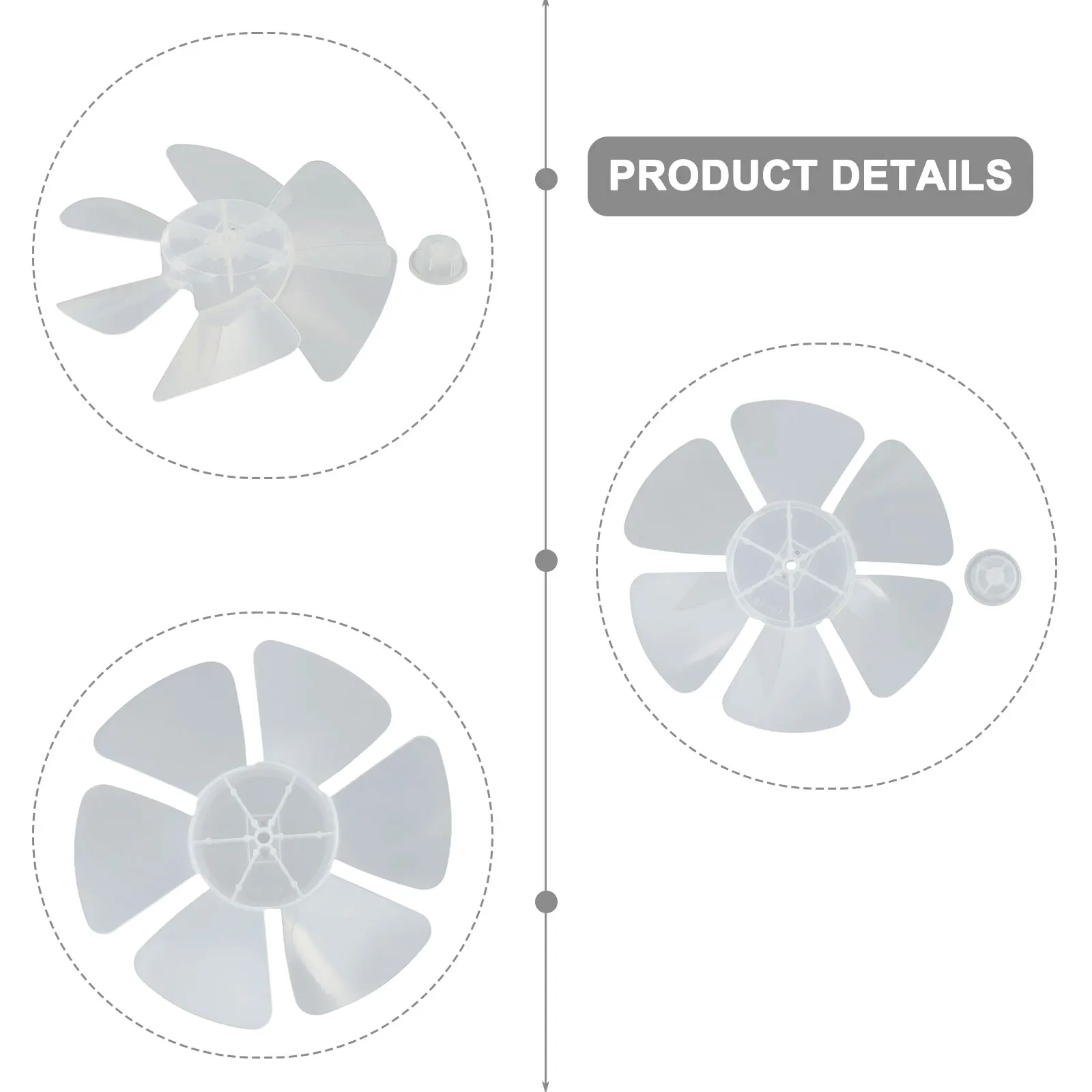 Pale del ventilatore in plastica da 10 pollici parti di ricambio per ventilatori elettrici domestici a 6 pale eccellente resistenza alle alte temperature plastica PP