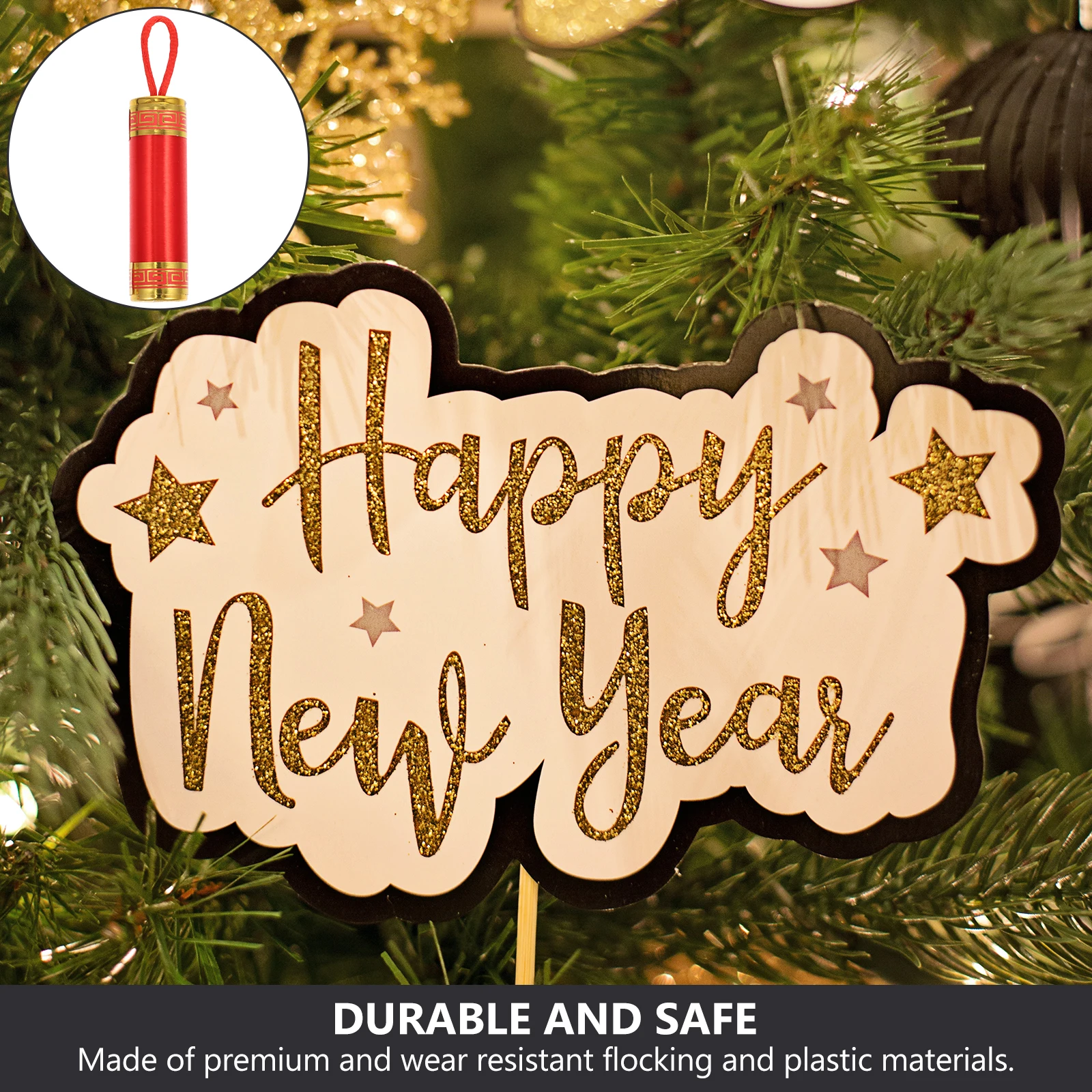 

10Pcs Small Hanging Chinese Style Premium Flocking Pendants for Spring Festival Decorations New Year Ornaments