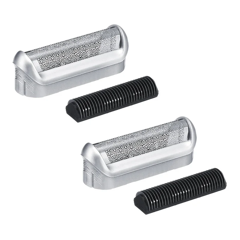 BISM1 2แพ็คเปลี่ยนเครื่องโกนหนวดใบมีดตัดฟอยล์ชุดหัวโกนสําหรับBraun 5S P40 P50 P60 P70 P80 P90 M60 M90S