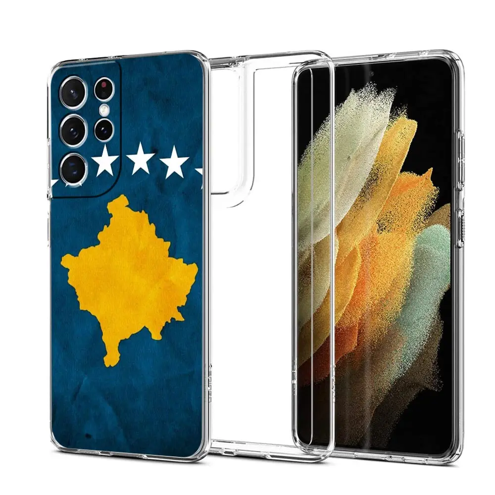 Albania Albanians Flag Clear Silicone Phone Case For Samsung Galaxy S23 S22 5G S20 Ultra S21 FE 5G S10E S9 S8 S10 Plus Cover