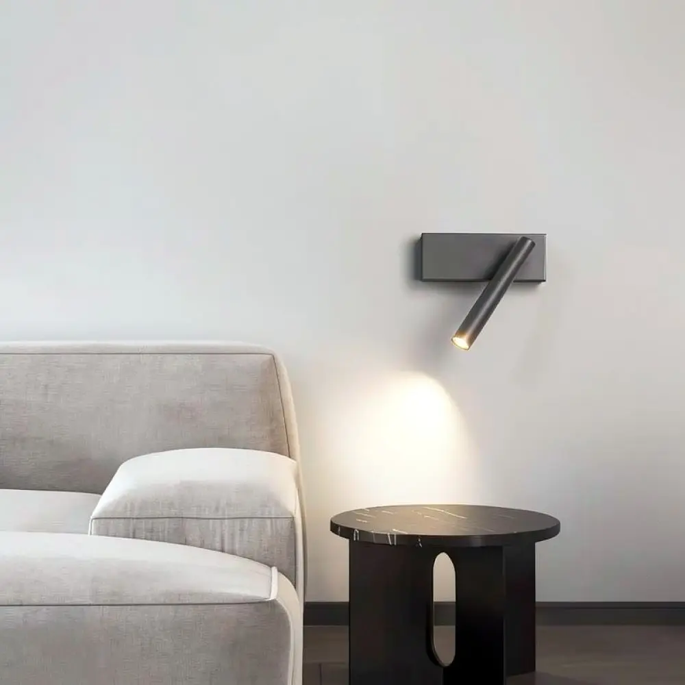 Rotatable LED Wall Lamp Minimalist Bedside Reading Sconce Modern Direct Mount Lighting Fixture For Hotel Home Decor