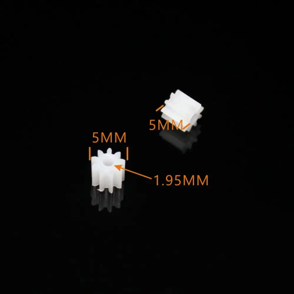 10개 9-치 모터 기어 액세서리 흰색 플라스틱 접이식 쿼드콥터 부품 모터 엔진 기어