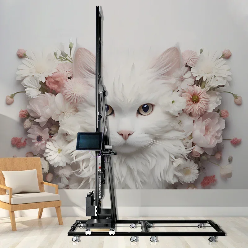 Outside Wall Printer Machine Automatic Vertical UV Inkjet Printing for Wall Background Decoration Mural