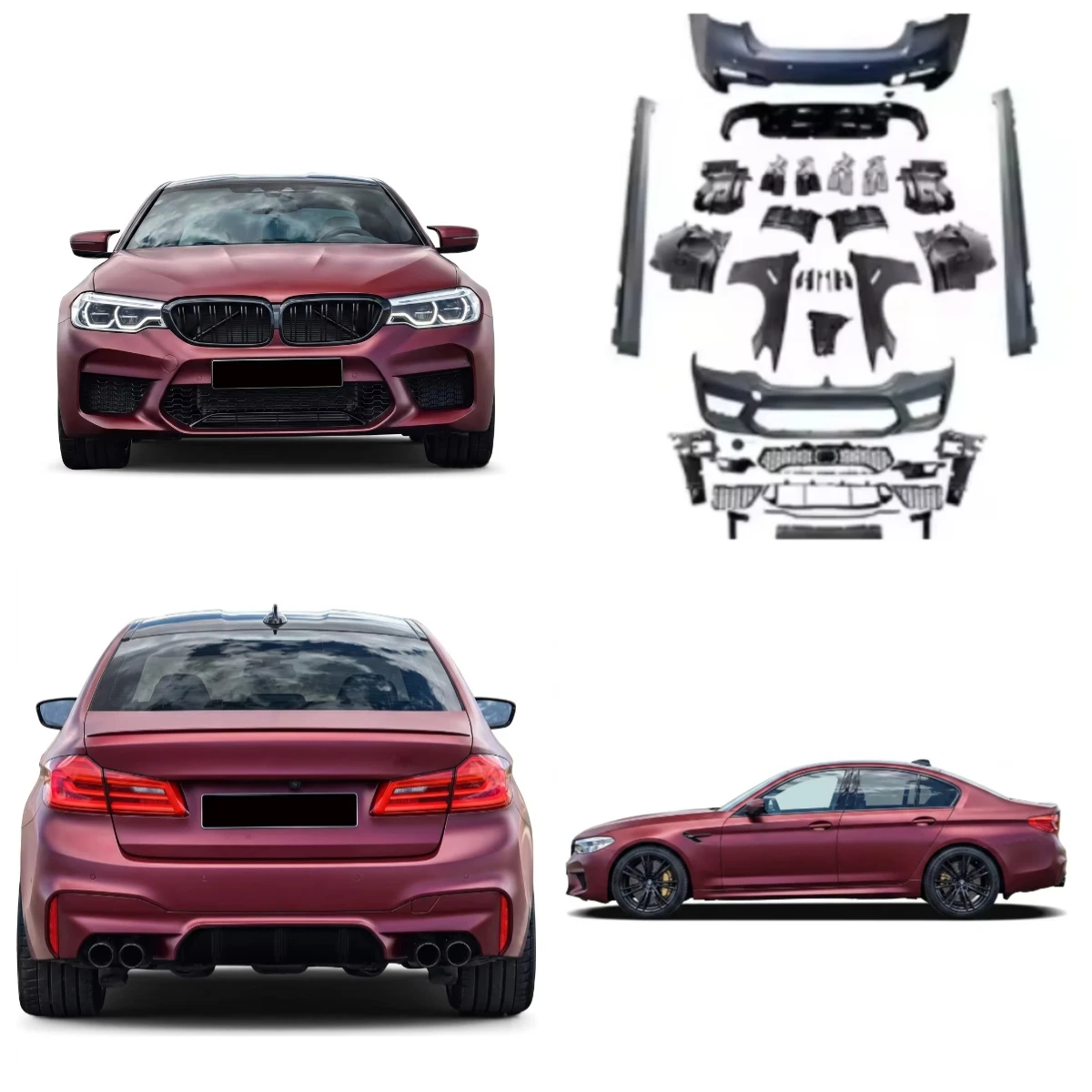 High Quality Custom 5 SERIES G30 G38 PRE M5 Wide BODY KIT Full Auto Exterior Set With Front Bumper Side Skirts Rear Diffuser