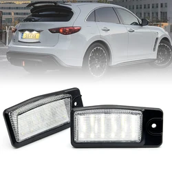 2Pcs For Infiniti Q45 EX25 EX35 EX37 FX35 FX37 FX50 QX50 QX70 White LED Number License Plate Light