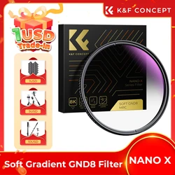 K&F Concept Nano-X HD GND8 ND8 Len Filter Optical Glass Soft Gradient Camera Filter 49mm 52mm 55mm 58mm 62mm 67mm 72mm 77mm 82mm