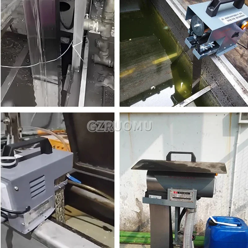 DN-70 FA-25L Portable Mini Oil Skimmer CNC Steel Belt Oil Scraper Degreaser 220V Industrial Oil-Water Separator Recovery Machine