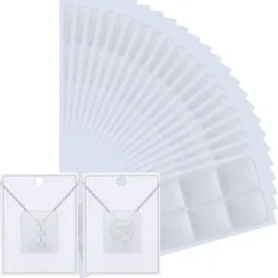 50Pcs Clear Necklace Chain Adhesive Pocket For Self-Adhesive Jewelry Storage Display Packaging Supplies Accessories Findings