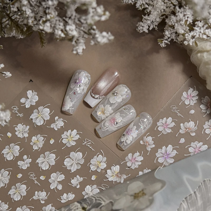 1pcs น่ารักถุงปลาดาวเล็บ Charm สติกเกอร์ 3D Jelly Ocean Fish Bubble กาวสติกเกอร์เล็บ DIY ฤดูร้อนตกแต่งเล็บ