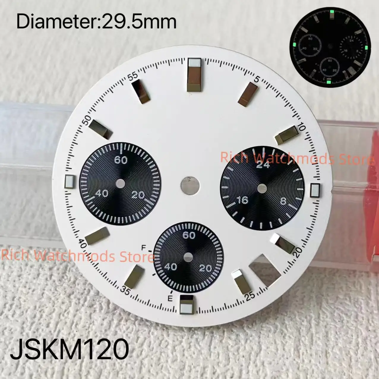 29.5mm VK63 Panda Sterile CustomS Dial Watch Accessories Custom Watch  NO logo