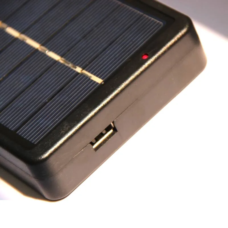 Portable 2W 5V Solar Panel Charger USB Socket Directly Charges 2*18650 Batteries Outdoor Mobile Device PWM Type with Base