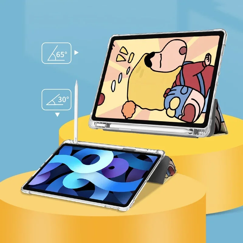 

Crayon Shin-chan Case For Ipad 10th Generations 10.9inch Cartoon Case Pro Air3 10.5inch Tablet Case Mini6 8.3in Tri-Fold Cover