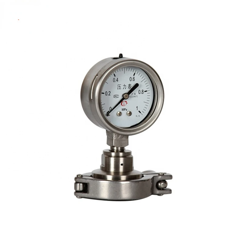 

304 Stainless Steel Case sanitary diaphragm seal Manometer Pressure Gauge