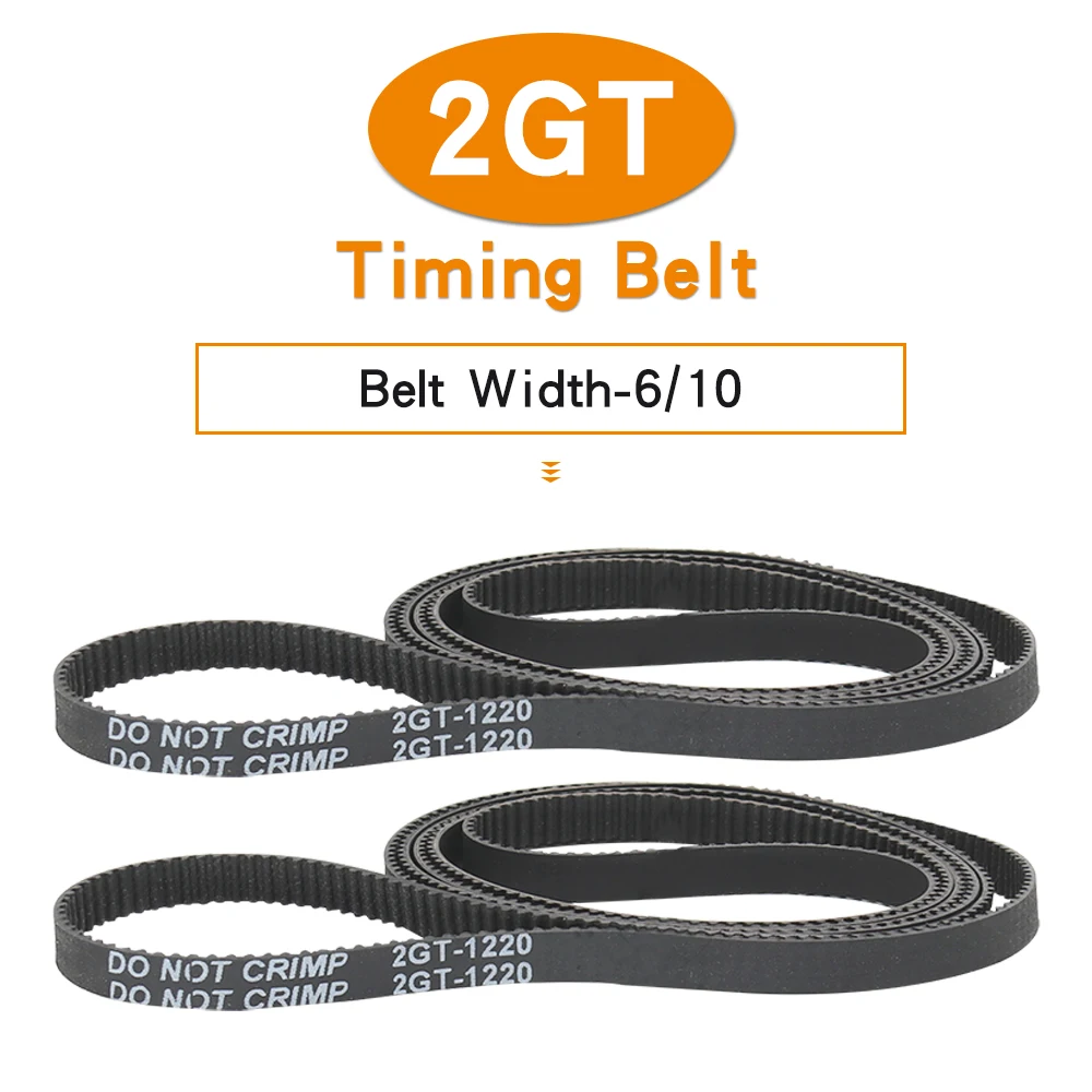 

Toothed Belt 2GT-900/930/976/1000/1140/1200/1220/1350/1360/1524 Closed Loop Transmission Belt Width 6/10 mm For 3D Printer Parts