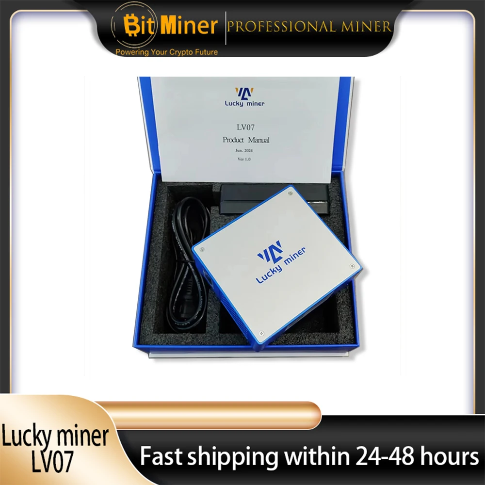 Lucky Miner LV07 - 2024 تازہ ترین اپ گریڈ، BTC، DGB، BCH، سولو بٹ کوائن مائنر، 1T GH/S، WiFi asic miner کے لیے SHA-256 سپورٹ