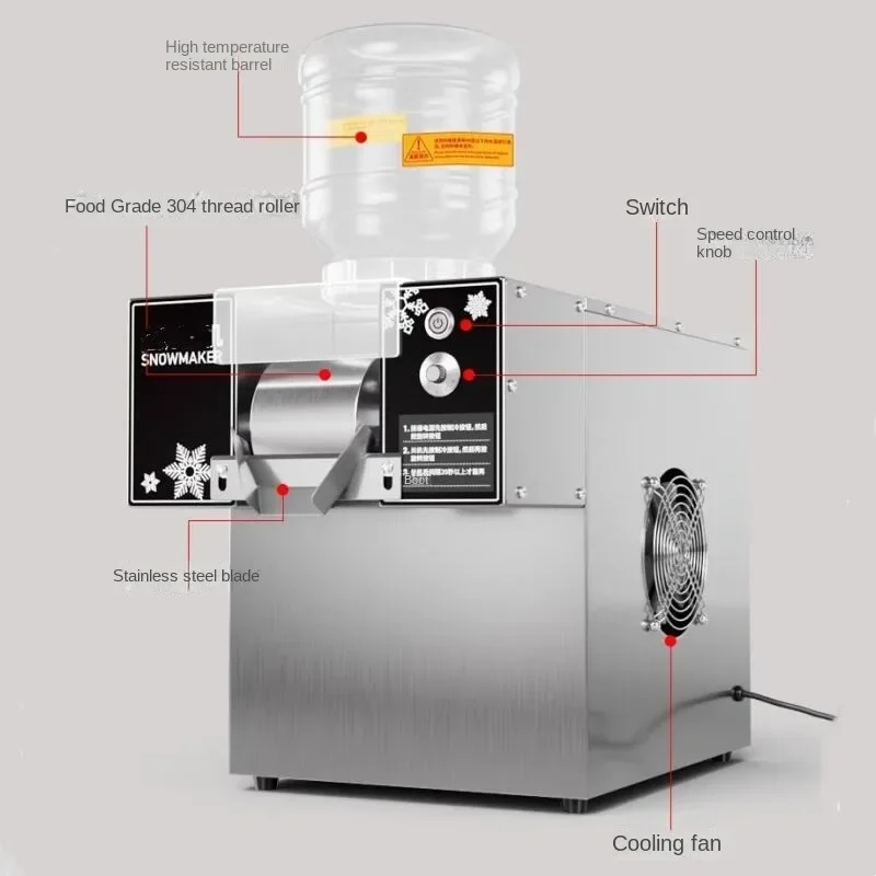 XBJ120F Snowflake Ice Machine Commercial Milk Smoothie Internet Red Ice Machine Dessert Snow Ice Sponge Machine