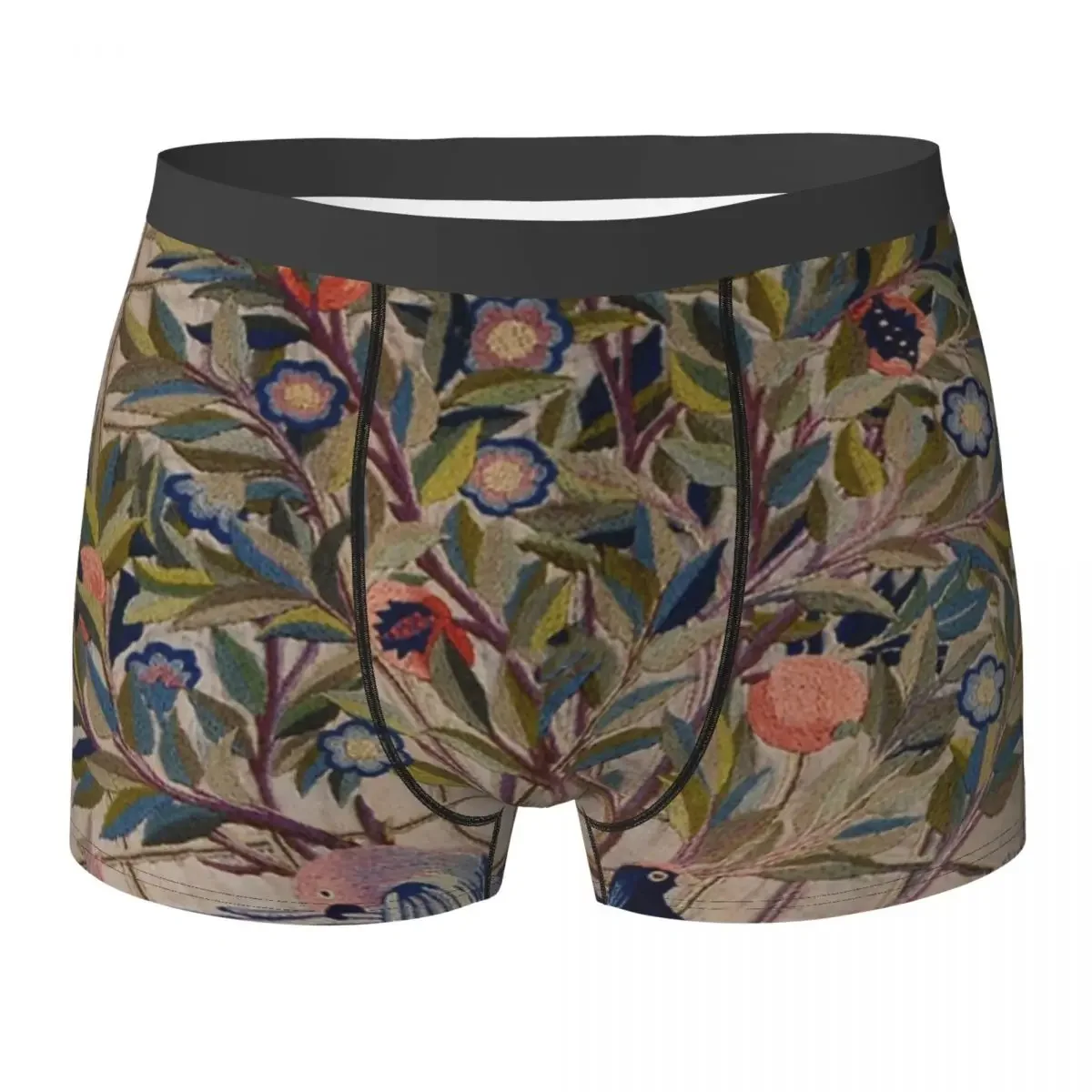 Boxer Underpants Shorts William Morris Kelmscott Trellis Embroidery Panties Male Comfortable Underwear for Homme Man