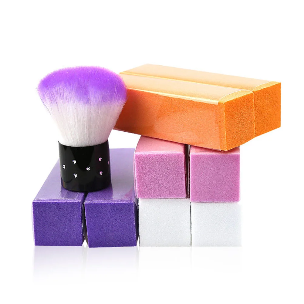 مجموعة واحدة من فرشاة إزالة غبار الأظافر، ملف صنفرة الأظافر صديق للبيئة احترافي لصالونات التجميل للاستخدام المنزلي، مجموعة أدوات مريحة