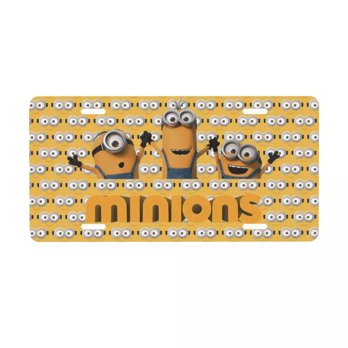 

Изготовленная на заказ крышка номерного знака M-Minions, аниме, алюминиевый металлический забавный декоративный передний номерной знак автомобиля, туалетная бирка 6 х 12 дюймов