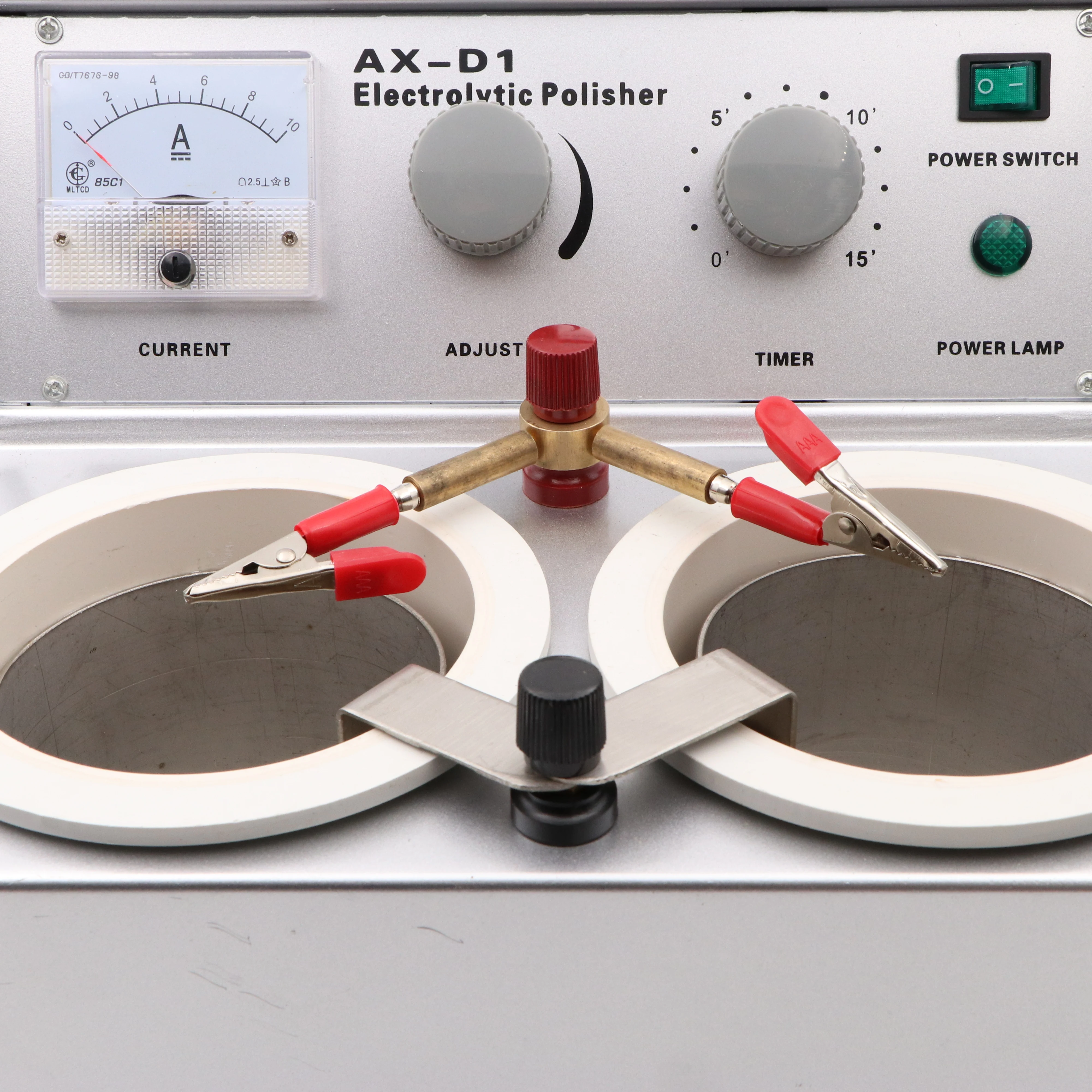 1 Piece Dental Lab Technician Equipment AX-D1 Dental Electrolytic Polisher with Two Water Baths for Dental Laboratories