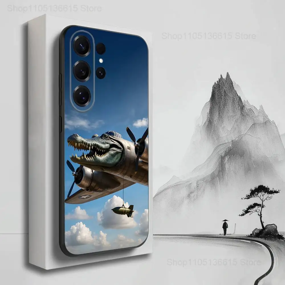 Strange B-Brainrot T-Tralalero telefoonhoesje voor Samsung S25, S24, S23, S22, S21, S20, S10, Ultra, Plus, Lite, FE, zachte siliconen zwarte cover