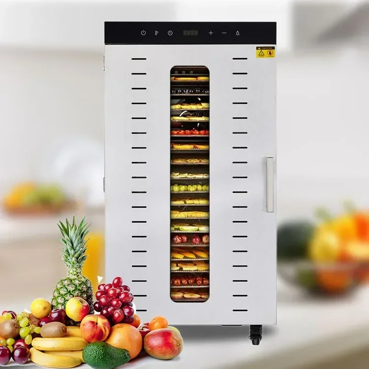 Single Zone 20 Tray Commercial Stainless Steel Fruit Dryer Digital Chicken Food Dehydrator