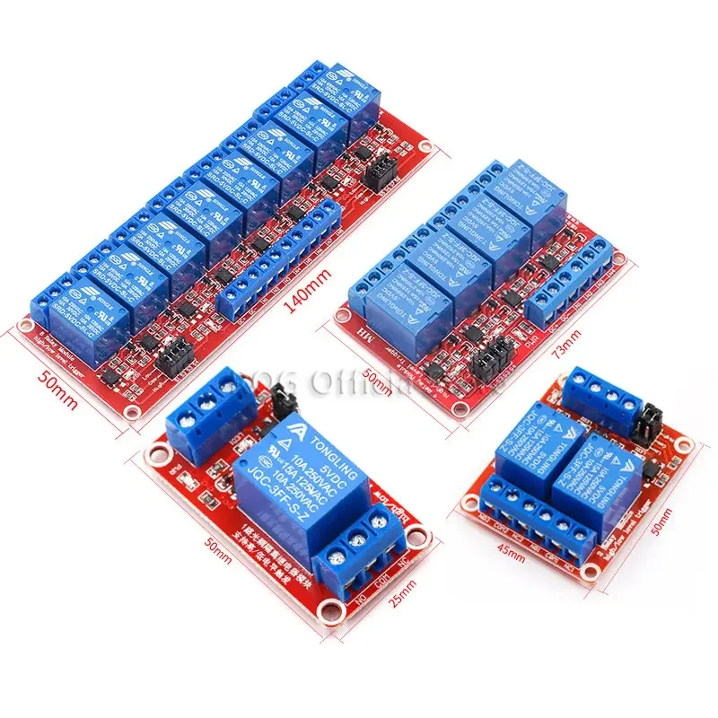1 2 4 8 Channel 5V 12V Relay Module Board Shield with Optocoupler Support High and Low Level Trigger for Arduin0