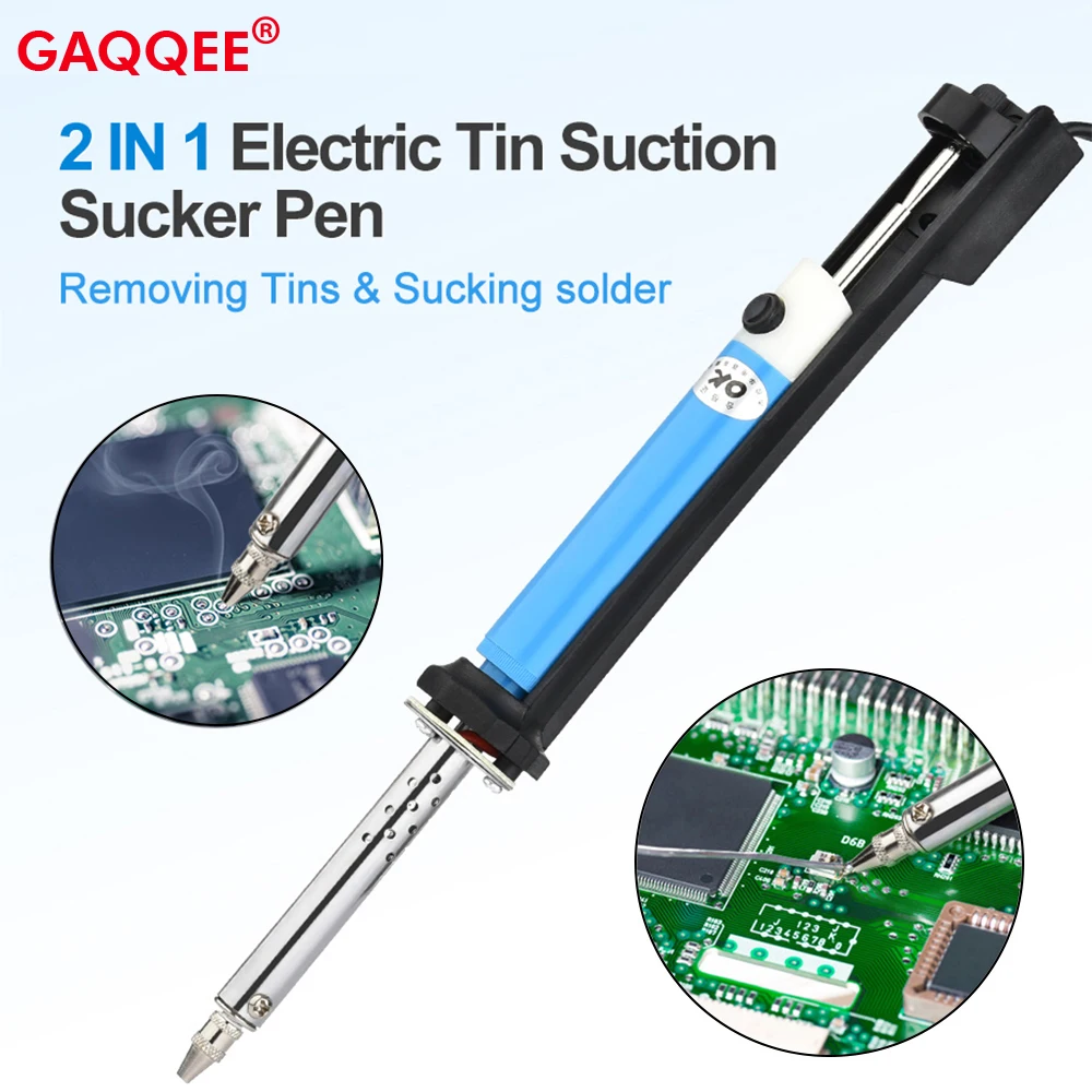 AC 110V/220V elektryczny cyna ssąca Sucker Pen lutownica 30W PCB maszyna do rozlutowywania ssaniem do lutowania pompa próżniowa narzędzia spawalnicze