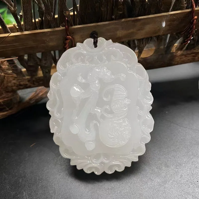 

Кулон из белого нефрита, изысканный и модный нефритовый кулон для мужчин и женщин