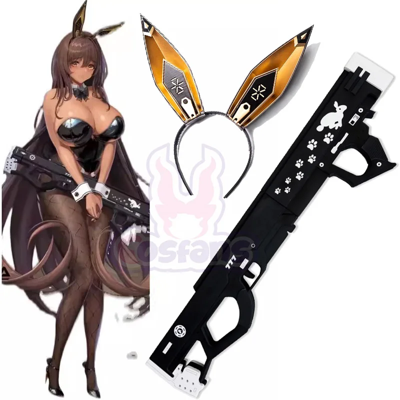 Game NIKKE The Goddess of Victory NOIR Cosplay Prop Bunny X 777 White Rabbit Blanc Weapon Model Gun Halloween Party Handmade Gun