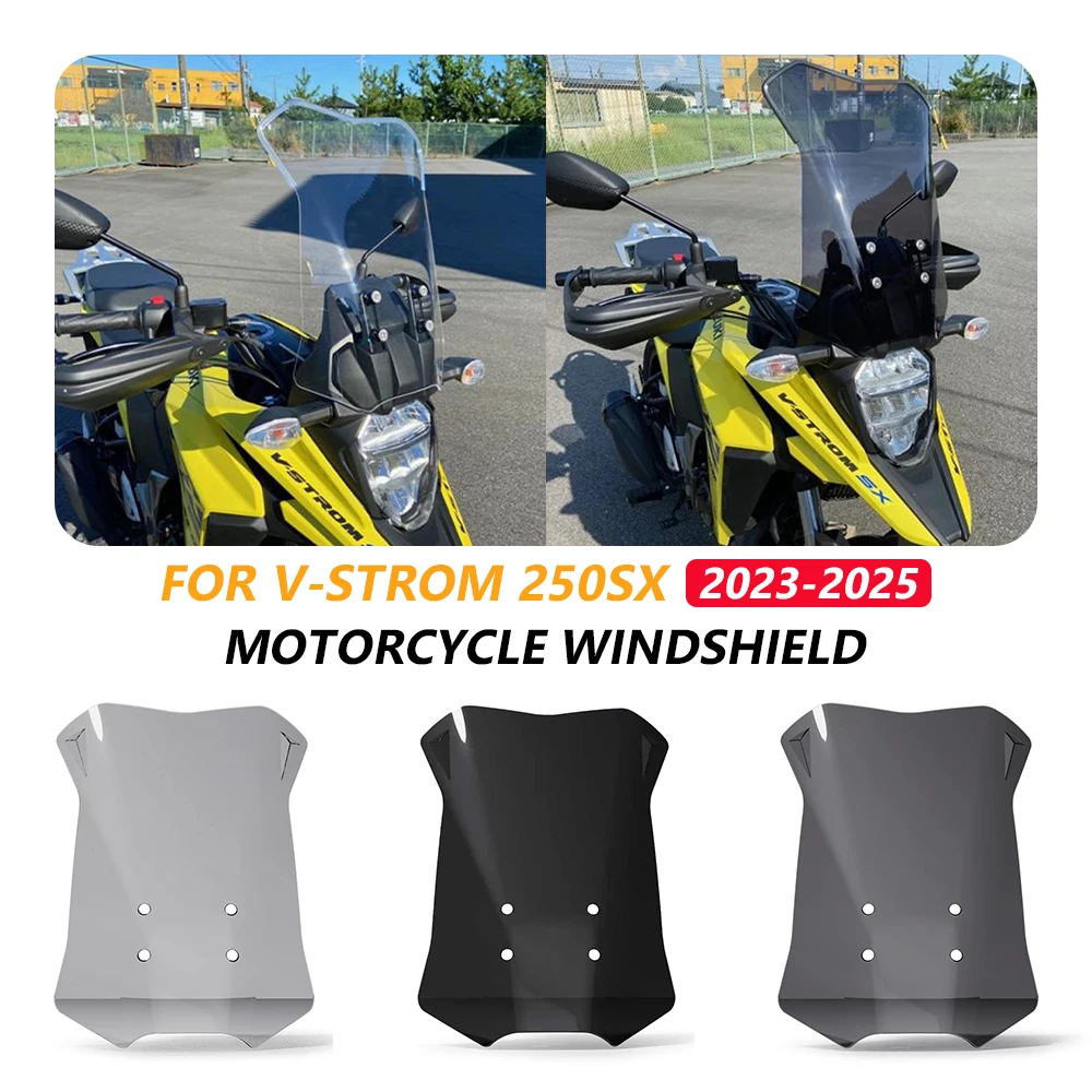 

Front Windscreen For V-STROM 250SX 250 SX 2023-2025 2024 Motorcycle Windshield Protective Cover Airflow Deflector Shield Guard