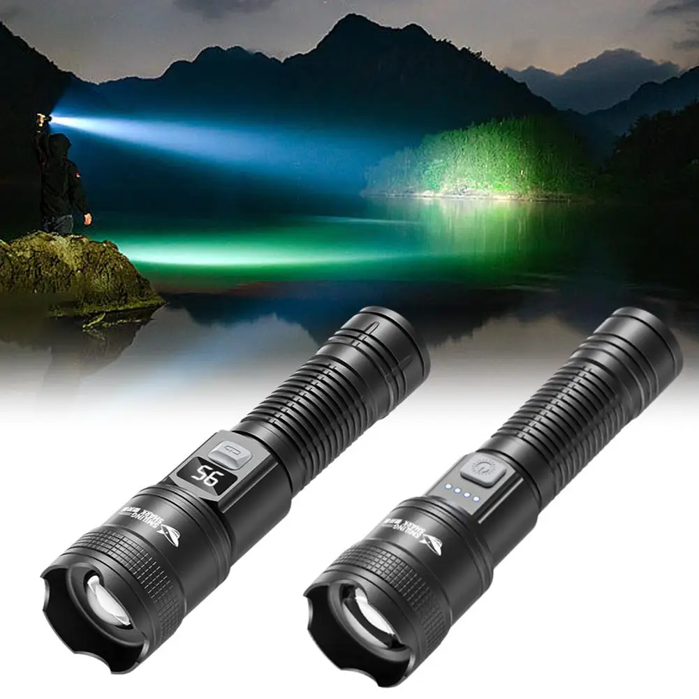 

High Power Strong Light Long Range Flashlight 3 Gear Flashlight High-lighted Torch Bright Outdoor Super Zoom Telescopic C4Q1