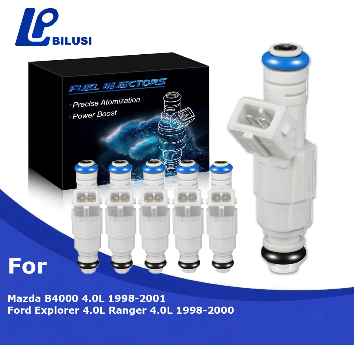 

Bilusi 0280155962 Fuel Injectors 4.0L For Ford Ranger 1998-2000 Explorer 1999-2000 For Mazda B4000 1998-2001 842-12205