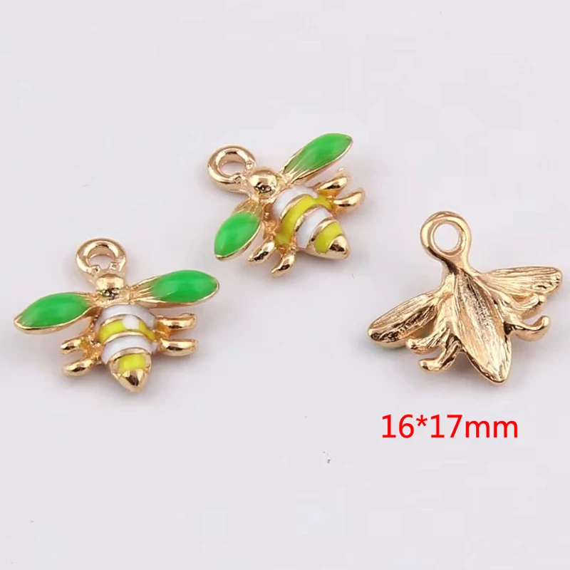 10pcs Mobile Phone Case Diy Accessories Bracelet Small Enamel Bird Dinosaur Charms Hanging Parrot Dropping Oil Pendant Jewelry